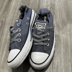 Converse All Star Peace Love Gray Canvas Sneakers Women's Size 6
