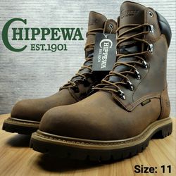 New CHIPPEWA Berkhead 8" Heavy Duty Soft Toe Waterproof Insulated Work Boots Botas Size: 11