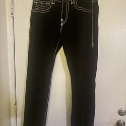 True Religion Ricky Relaxed Straight Jeans- Size 33 