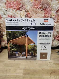 Simpson Strong-Tie
Outdoor Accents Sage System SAGE-SHADE Sunshade for 8 ft. x 8 ft. Pergola, Tan