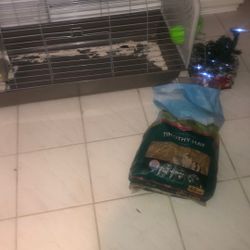 Gerbil Hamster Cage Food  & water Bottle