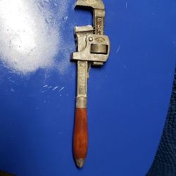 Refurbished Vintage 14" Waltworth Stillson Pipe Wrench w/ Wood Handle
