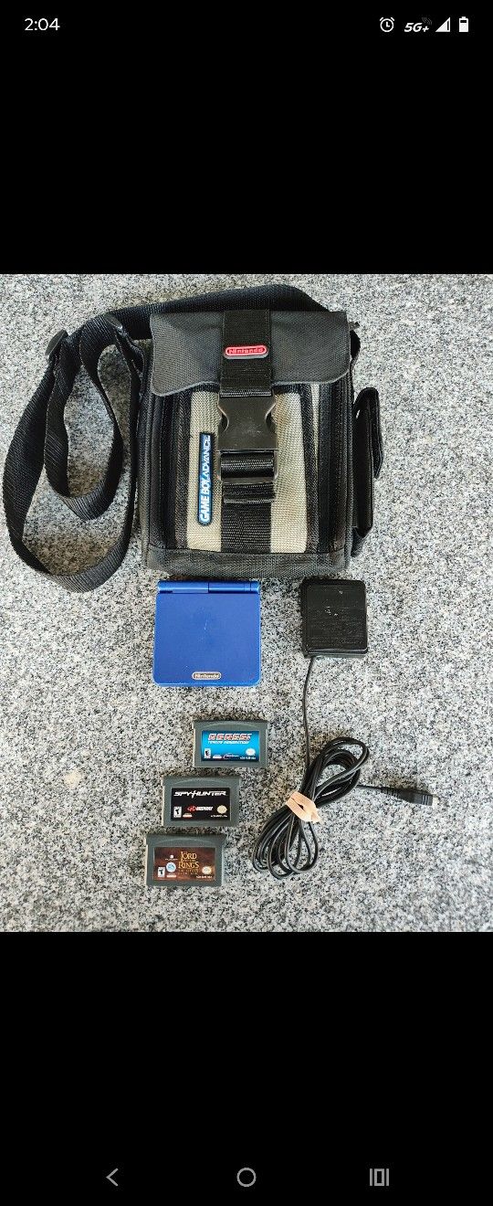 Nintendo Game Boy Advance SP Handheld Game Console AGS-001 Cobalt Blue