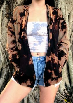 Handmade reverse tie dye jacket