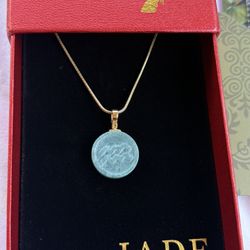 Aquarius zodiac JADE Necklace 