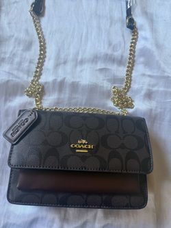 Coach Signature Crossbody Chain Wallet Bag