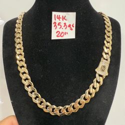 14K Yellow Gold Chain For Wedding 35.3Gr 20 Inches Long 