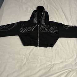Black Hoodie With Diamond Design 