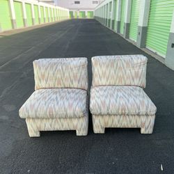 Vintage 1970's Slipper Lounge Chairs, Set of 2