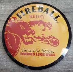 Fireball Domed Metal Signs