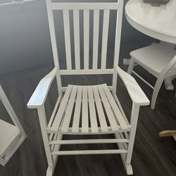 White Wooden rocking chair