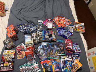 Baseball , football , magic ,nba hobby packs, retail packs, hanger boxes, blaster boxes, etc.