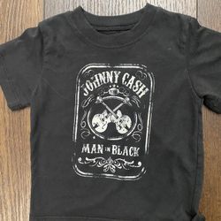 Boys Or Girls Black Johnny Cash Man T Shirt Size 18 Months #20
