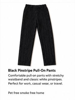 Women’s pinstripe pull on pants. Sz:12