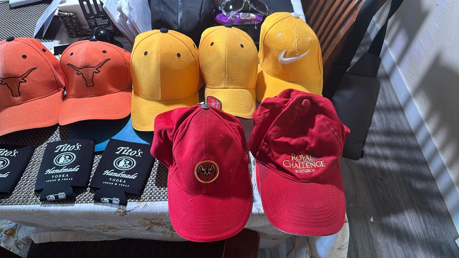 Hats ! Only One Snap Back All The Rest Are Velcro Size In The Back.