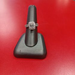 Wedding Set  14k White Gold  1.8k Diamonds