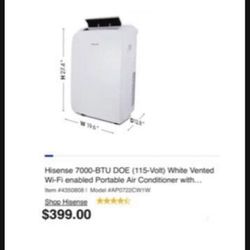 Great Hisense Portable (AC) Air Conditioner! 