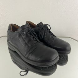 BIRKENSTOCK Footprints Womens Black Leather Lace Up Preppy Casual Oxford Shoes