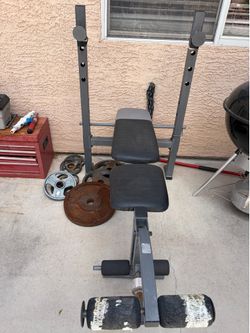 Bench and weights