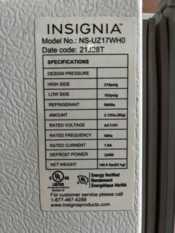Insignia fridge/freezer