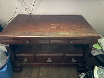 Traditional Dark Wood TV Stand / Media Console
