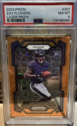 Zay Flowers Psa 8 Lazer Prizm