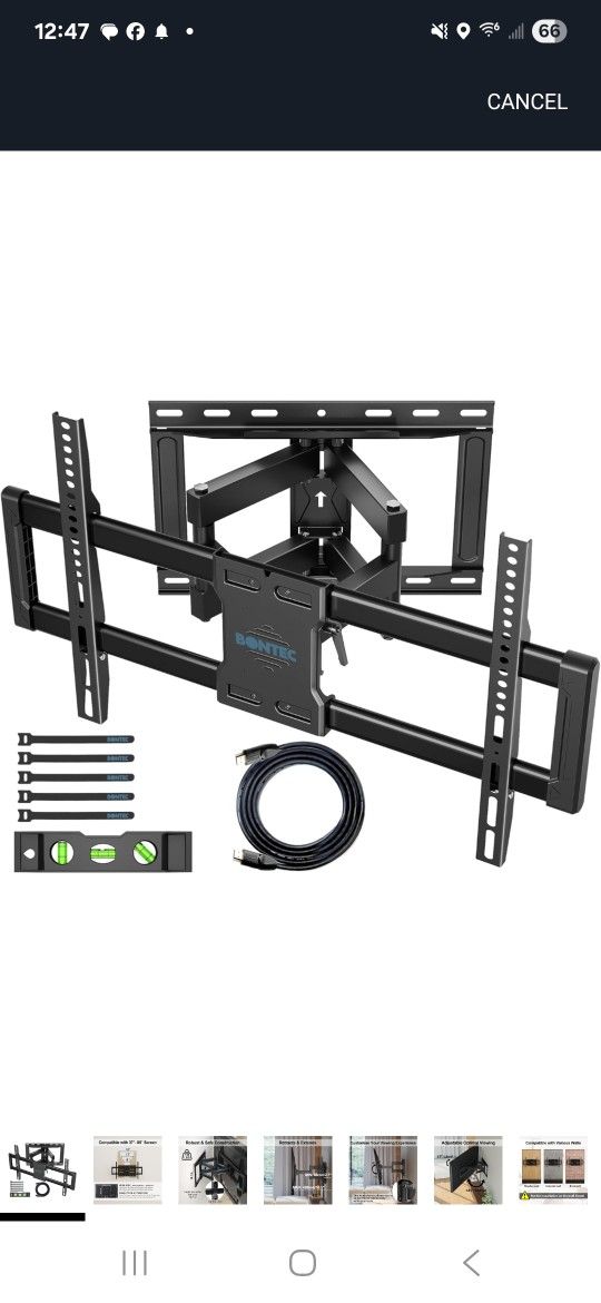 Full Motion TV Wall Mount 37-86 Tv