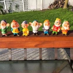 Vintage Disney Snow White Seven Dwarfs Characters 7 Figure Toys Lot Collection