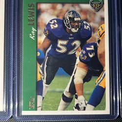 Ray Lewis Rookie Lot (9 Cards) – 1996 Topps #239 – Baltimore Ravens – HOF LB