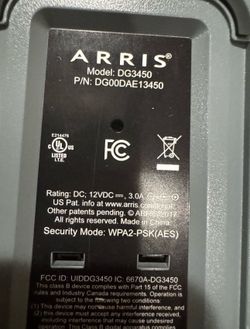 Arris DG3450  Wi-Fi router combo