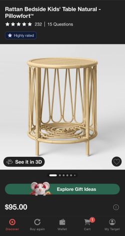 Rattan Bedside Table