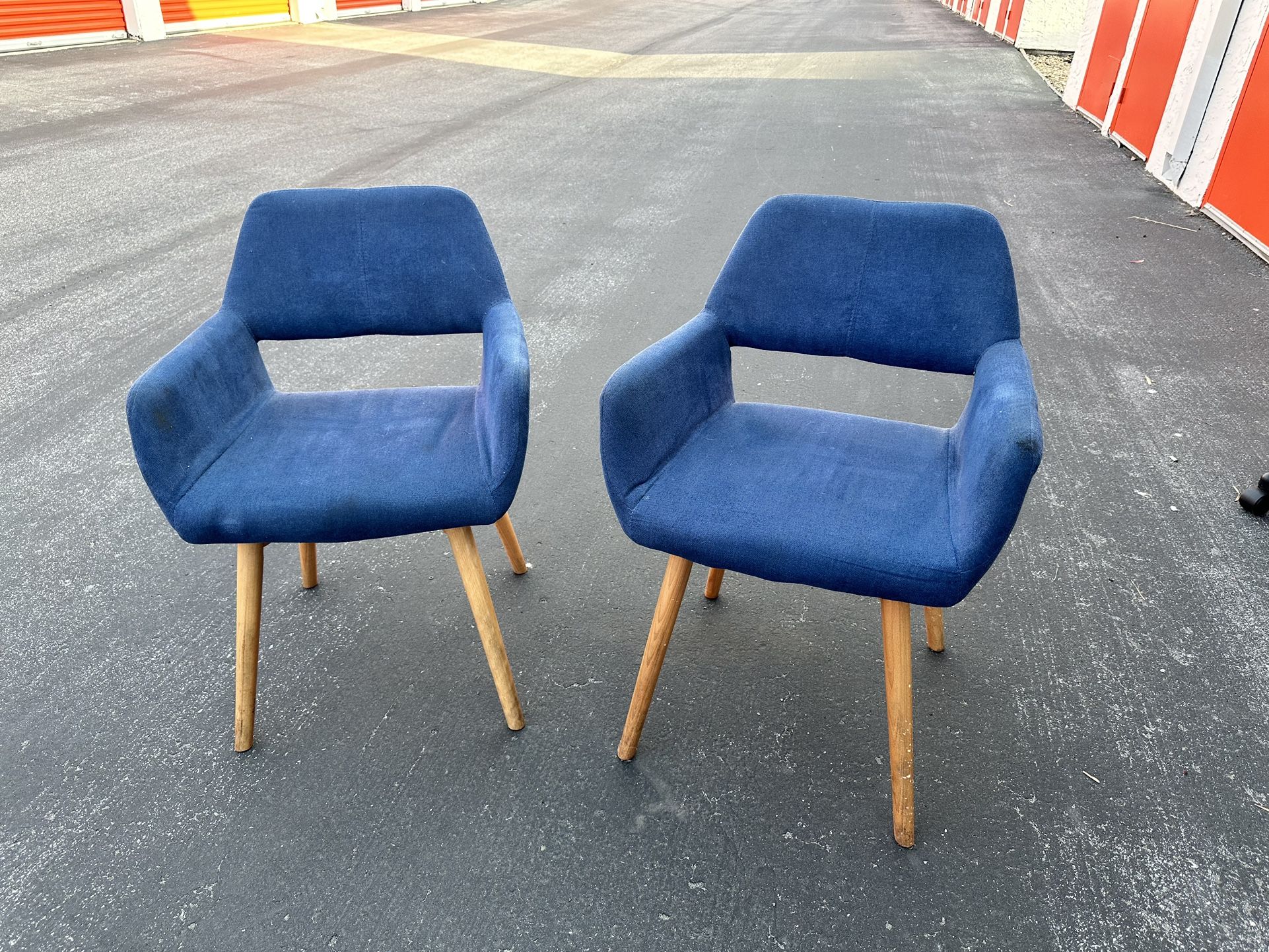 Matching Blue Chair Set