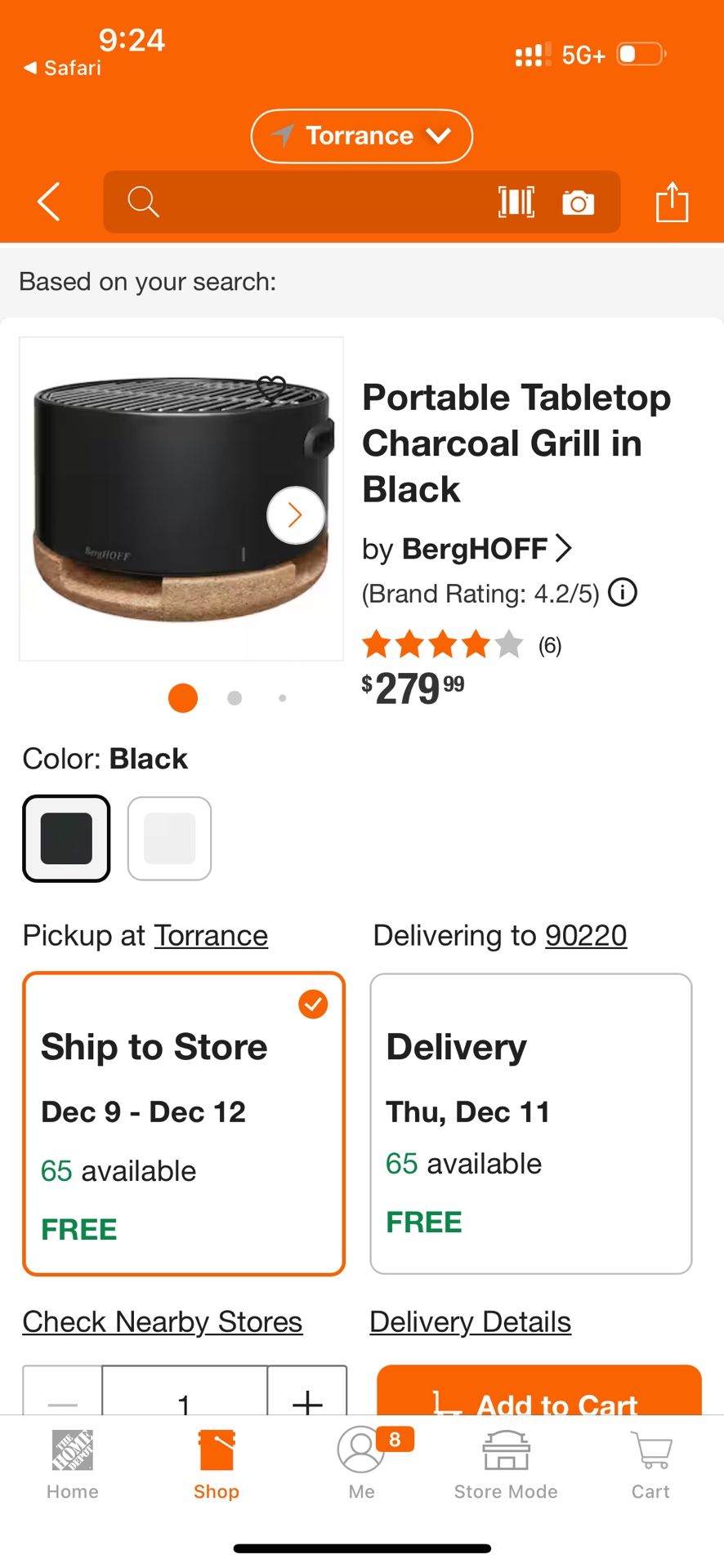 Portable Tabletop Charcoal Grill