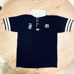 Vintage 2004 Canberra Scottish National Rugby World Cup Polo Shirt Men’s XL Navy Blue