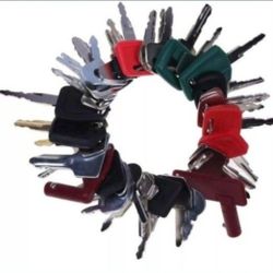 39PCS Heavy Equipment Keys Construction Ignition Key Set Compatible with Takeuchi, New Holland, Ford, Caterpillar, CAT, Case, JD, John Deere, Komatsu,