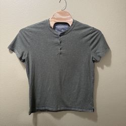 Men’s XL Banana Republic Olive Heather Green Quick Dry Short Sleeve Henley Shirt