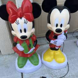Disney Original Blow Molds Blow Mold Mickey Mouse Minnie Mouse 
