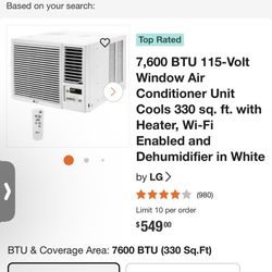  7,600 BTU 115-Volt Window Air Condition