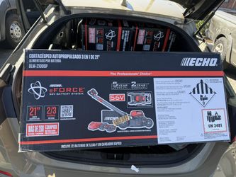 ECHO 56V 21 in. Cordless Battery 3-in-1 Walk Behind Self-Propelled Lawn Mower w/ (2) 5Ah Batteries and Rapid Charger