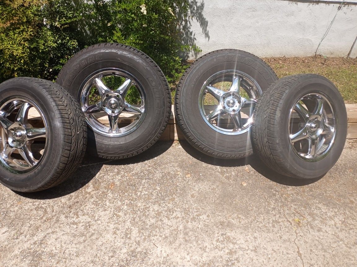 American Racing Coil Chrome 5 Star 16 Inch / Tires