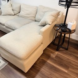 Sofa $400 or best offer (3 seat sofa with reversible ottoman