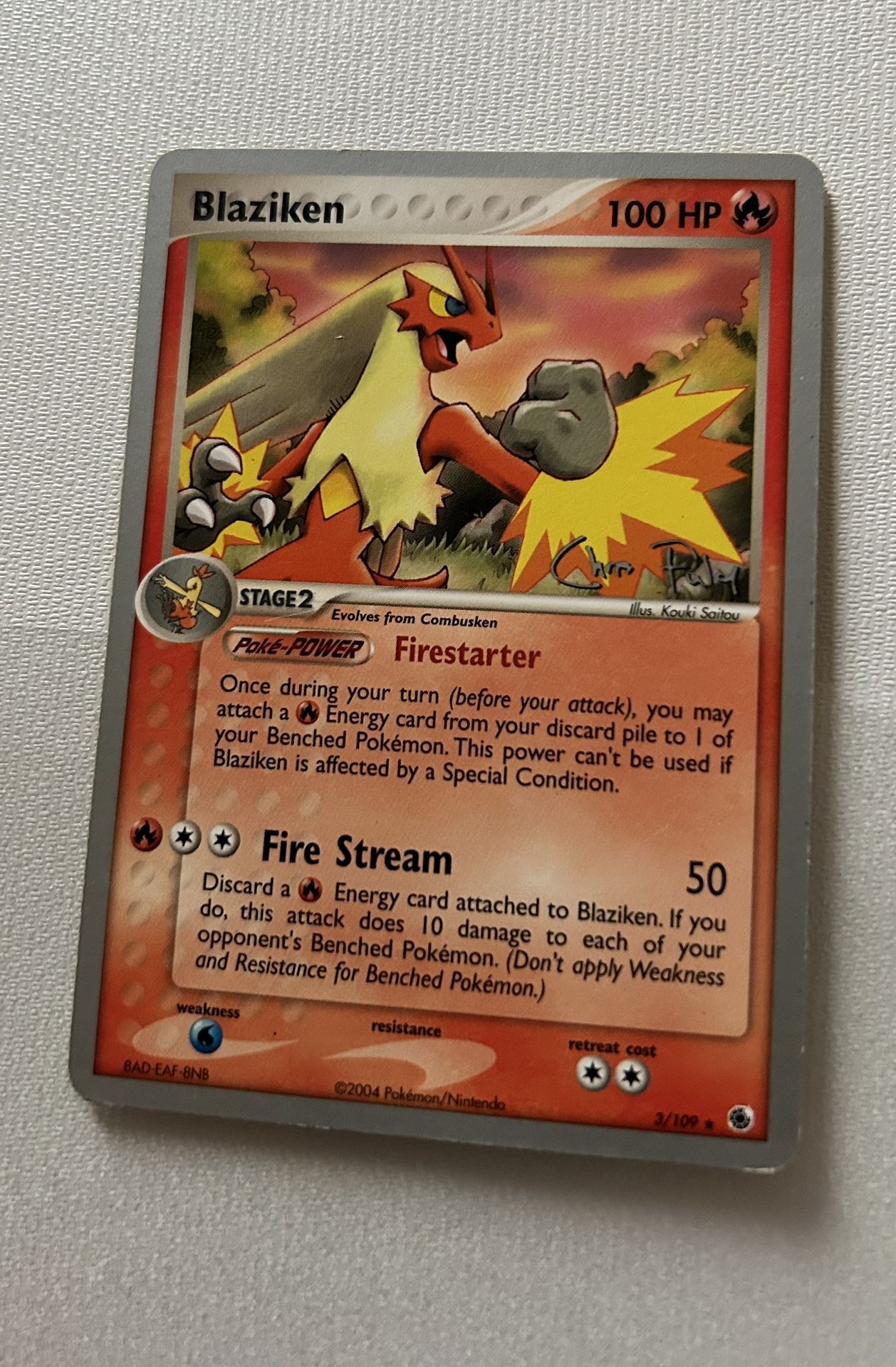 Rare Blaziken 3/109 Pokémon Card