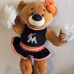 Florida Marlins Cheerleader Bear New With Tag 12 Inch