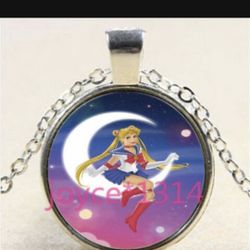 Sailor moon Tibetan silver necklace