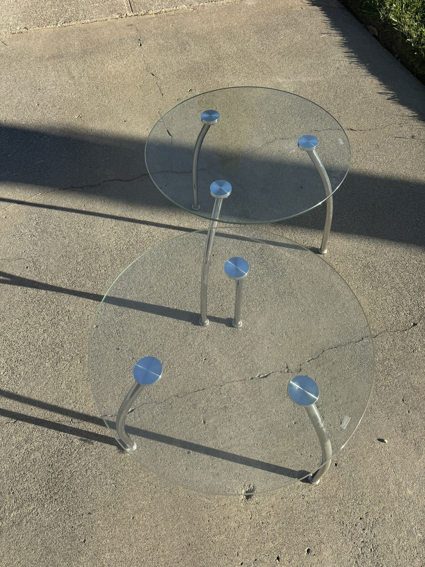 Circle Glass End Tables