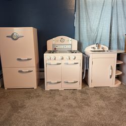 Pottery Barn Retro Pink Kitchen 