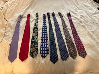 Vintage & Designer Silk Tie Bundle (6 Pcs) - Ferragamo, Brooks Brothers, Robert Talbott
