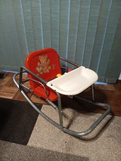 Antique Metal Baby Rocker