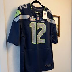 Rare Seattle Seahawks Super Bowl LX “Double Patch Error” Authentic On-Field Jersey (Size L)