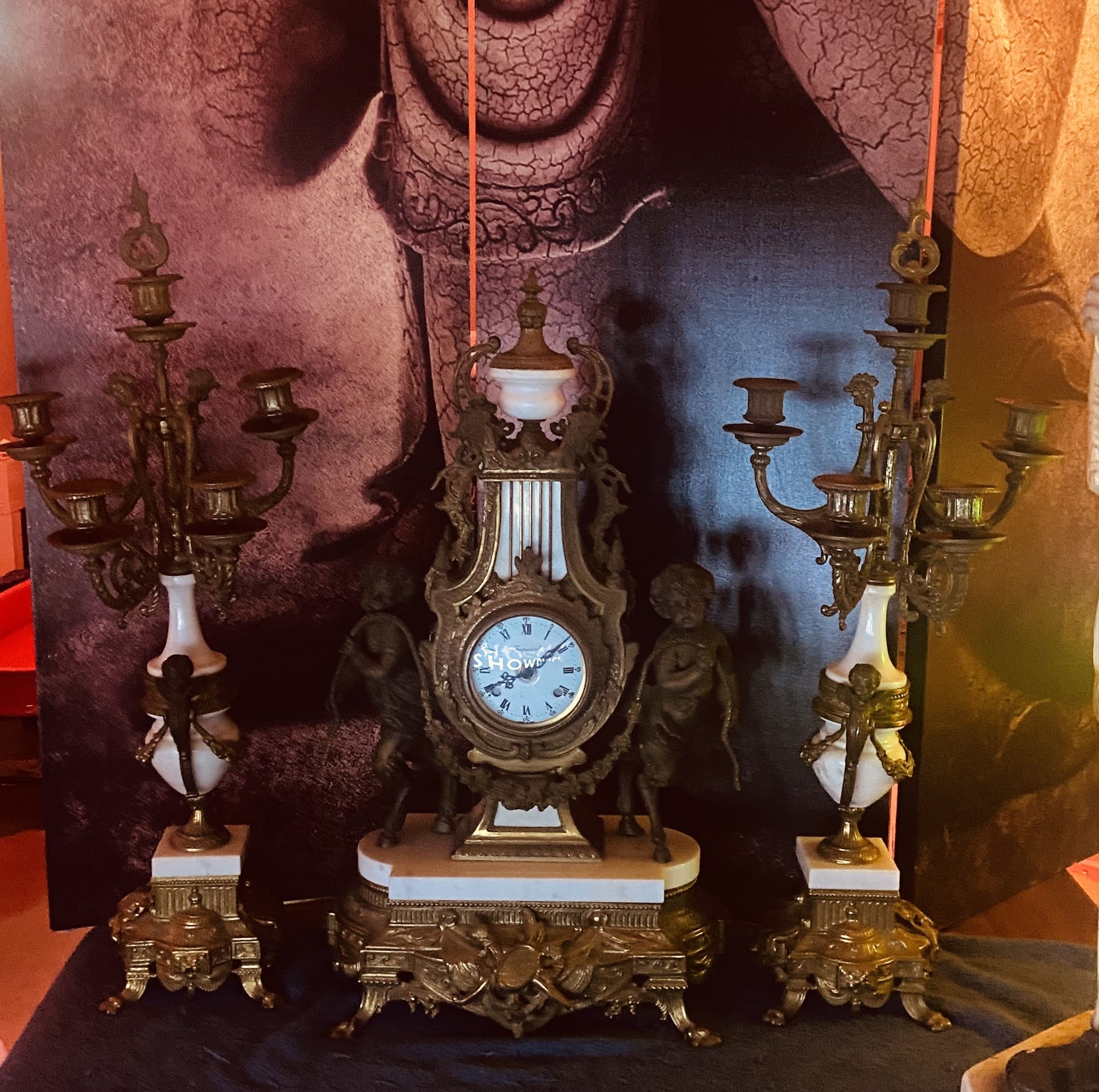 Brevettato Mantle Clock 3 Piece Set